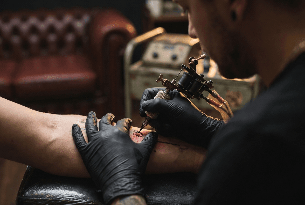 Tattoo Artist working